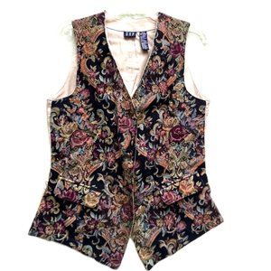 Women's Gap Floral Tapestry Vest size M